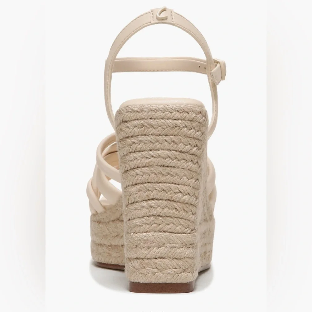 Circus by Sam Edelman “Irene” Crème Espadrille Wedge Sandals Size 8 NWT